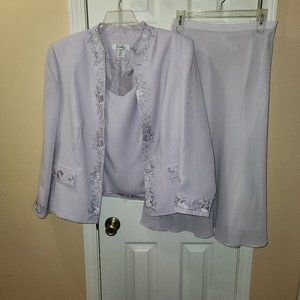 3 Piece Lavender Suit - Size 20W